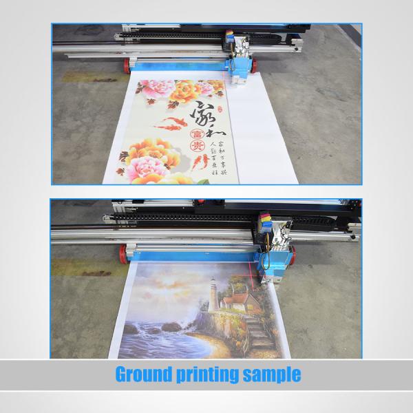 High Speed UV Inkjet Floor Wall Printing Machine For Eco Friendly Art Culture School Living Room Office Printing