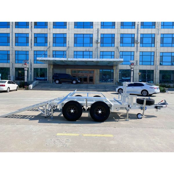 Remorque de chantier ATM 4000kg pour engins agricoles, petite excavatrice, argent