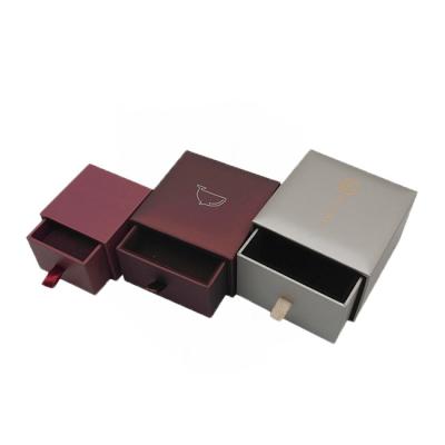 Gift Jewelry Box Packaging With Drawers Logo High End Sliding Square Shape