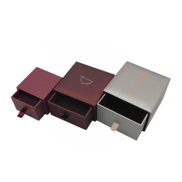 Gift Jewelry Box Packaging With Drawers Logo High End Sliding Square Shape