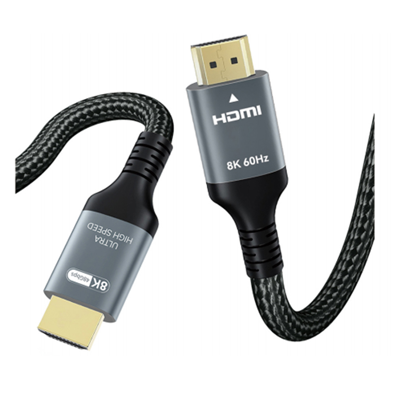 5M OEM 8K 60Hz HDMI2.1 Cable Durable Nylon Braided 48Gbps