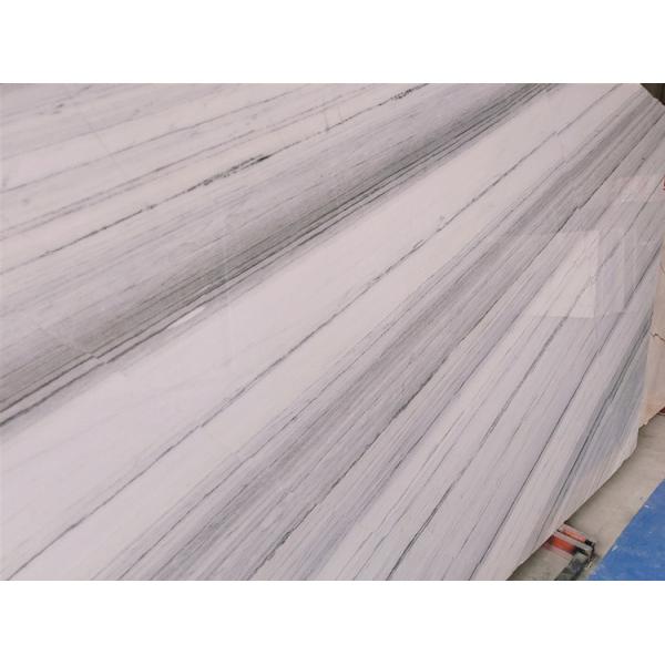 Glacier White Marble Stone Slab With Grey Veins 15mm Thickness