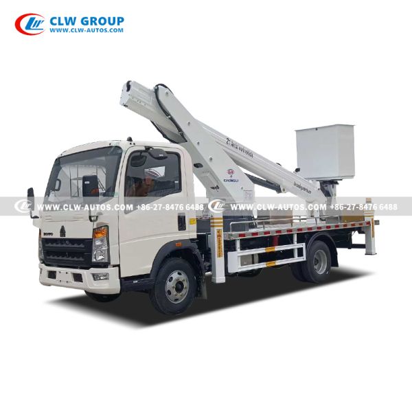 HOWO 21m Aerial Work Platform with 360-Degree Rotation and 200kg Load Capacity for High-Reach Applications
