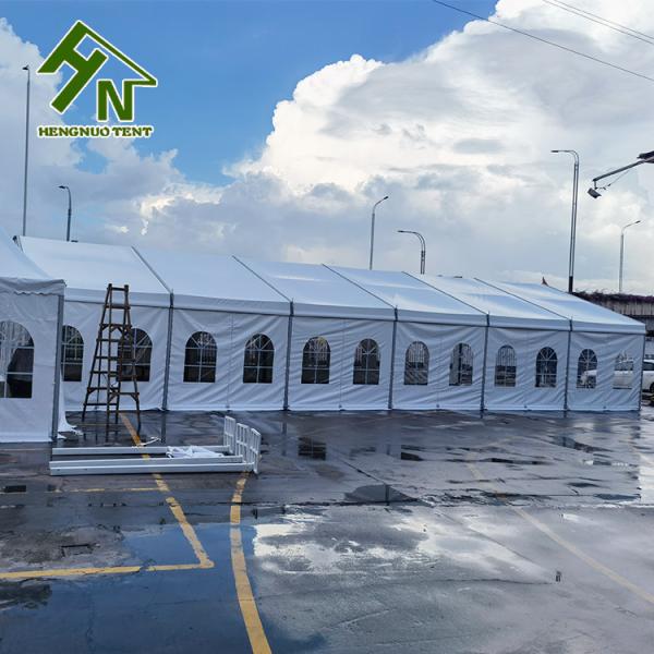 Antibacterial Outdoor Temporary Warehouse Tent PVC Canvas 3m To 50m Wide Tents