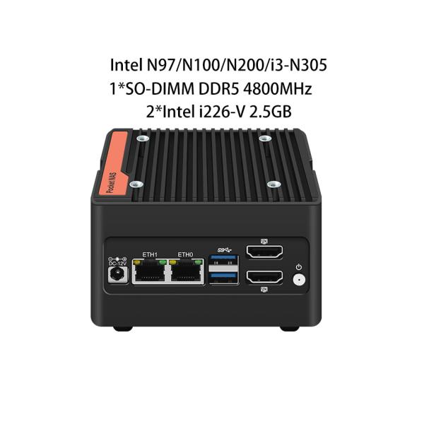 Zynshield Pfsense Ubuntu Windows Intel N100 Mini PC 2*2.5g Rj45 Mini Computer