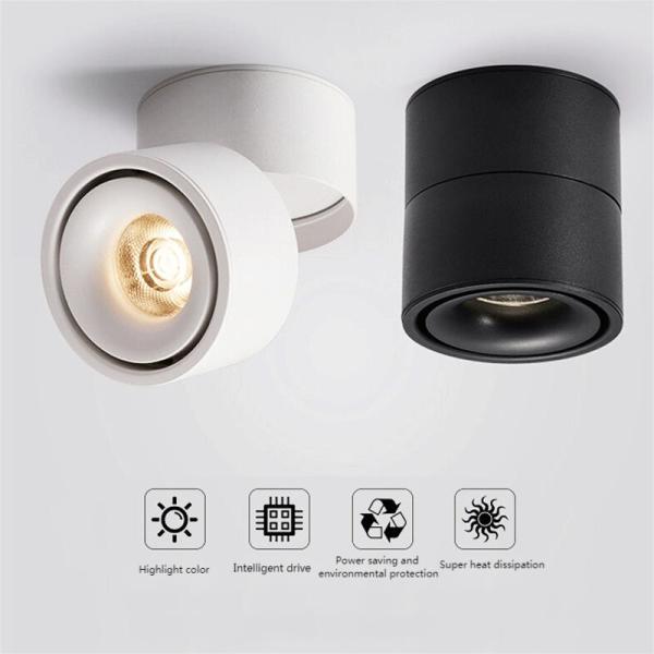 30W 100lm/ W Black LED Track Lighting Systems 5000K Ceiling Track Spotlights