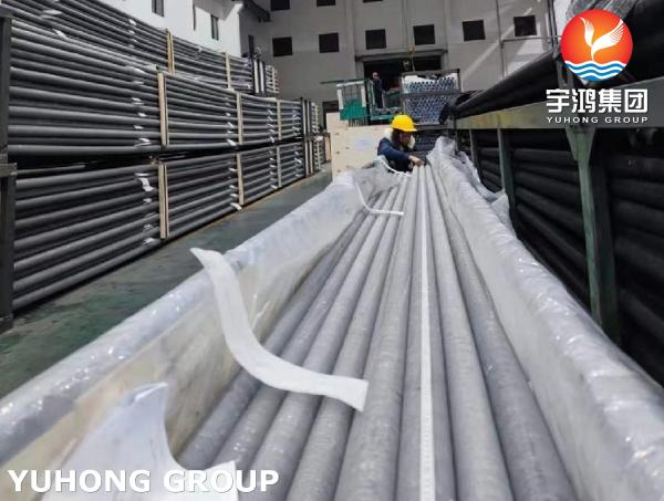 Robust Extruded Aluminium Finned Tubes ASTM B163 Incoloy 825 Base