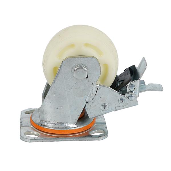 4inch 5inch 6inch 8inch Heavy Duty White Rubber Iron Casters Wheels for Heavy Machinery