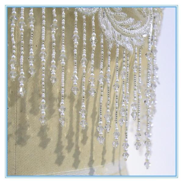 Леди короткий элегантный стиль свадебная вышивка бусы верхняя леди блузка & верхняя для продажи