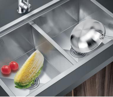 High Durability Double Bowls Kitchen Sinks 430mm Stainless Steel Kitchen Sinks Undermount