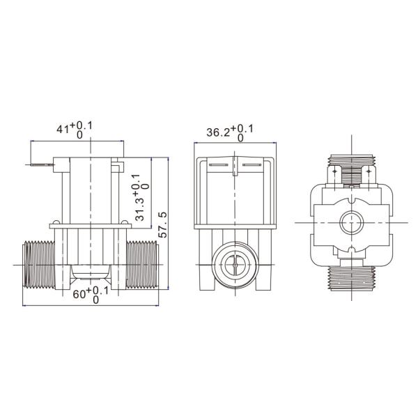 » Мужчина G1/2 продел нитку клапан соленоида RO обратного осмоза распределителя воды