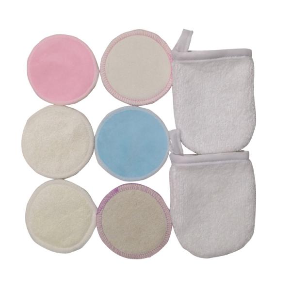 Round Reusable Cotton Makeup Pads , Lightweight Organic Cotton Makeup Pads