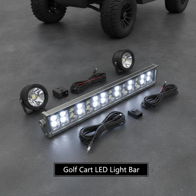 Golf Cart LED Light Bar 12V Driving Fog Kit Universal EZGO Club Car Yamaha Off Road