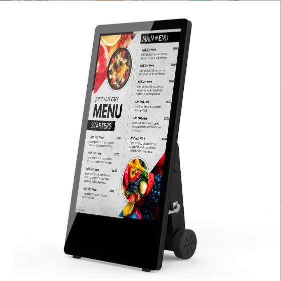 Portable 43-Inch High Brightness IP65 Waterproof LCD Display Battery Operated Digital Poster for Outdoor Advertising