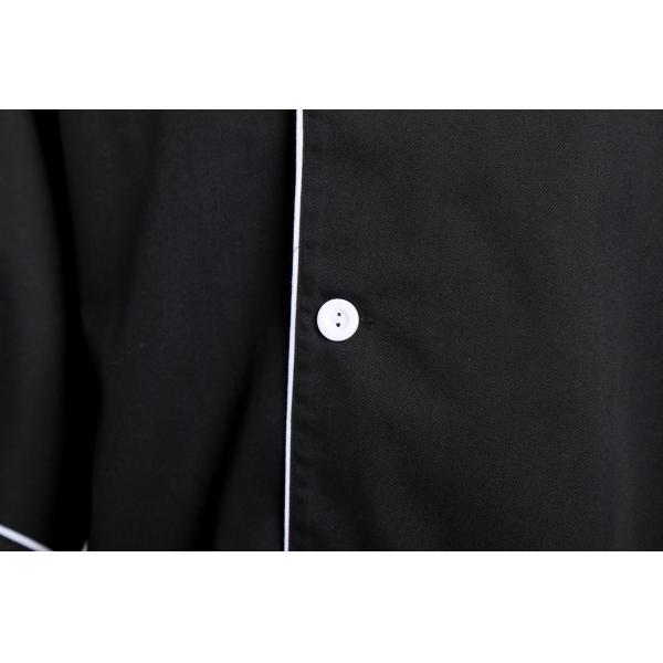 240 питание рукава 65% хлопок 35% полиэстера GSM длинное с пальто шеф-повара черноты руки