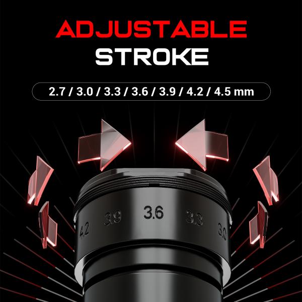 CNC KRONOS Wireless Tattoo Machine– 1900 MAh Battery, USB-C Rapid Charge, 4–12 V Adjustable & 7 Stroke