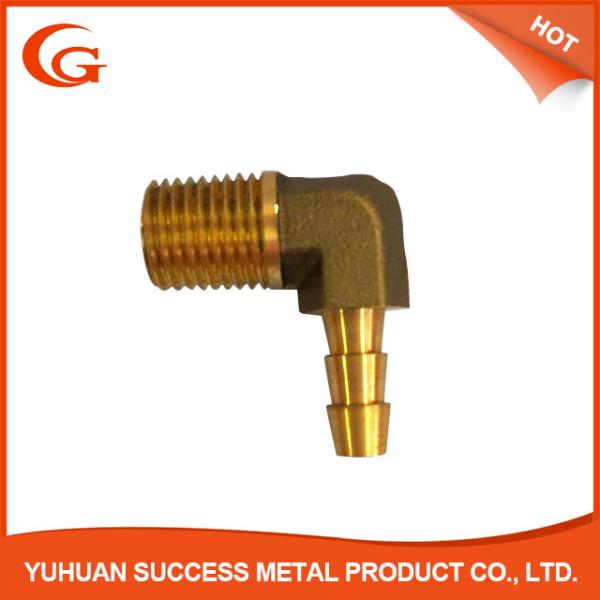 ANSI Hose Barb X NPT Male Brass Elbow For Fuel Pipe