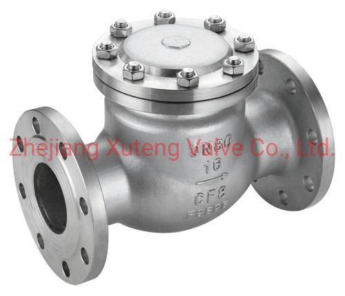 Válvula de controlo de balanço de flanco H44W-16P com direção de fluxo e estrutura de balanço inversos