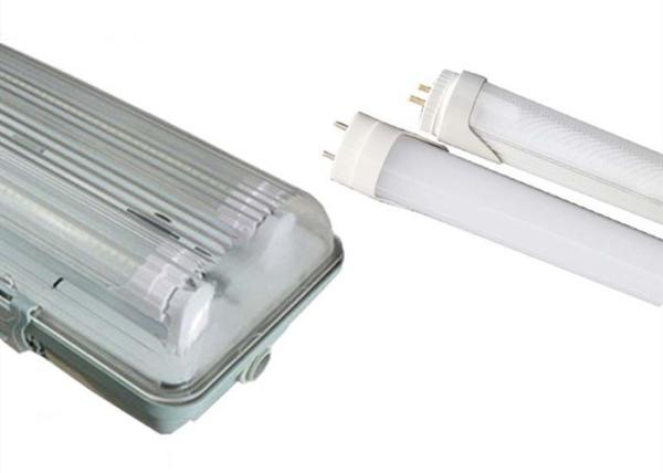 22W Explosion Proof Lighting , AC 100V - 245V T8 Dustproof LED Tube Fixture Lamp