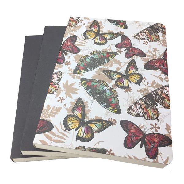 120gsm CMYK Glue Binding Notebook Custom Embossed Leather 120Sht School Office