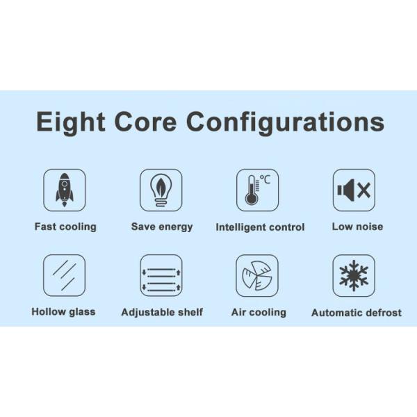 Охладитель дисплея коммерчески холодильника 2 дверей стеклянного вертикальный с малошумным