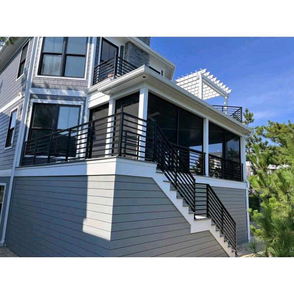Flooring Mounted Customizable Aluminum U Channel Glass Railing for Frameless Design