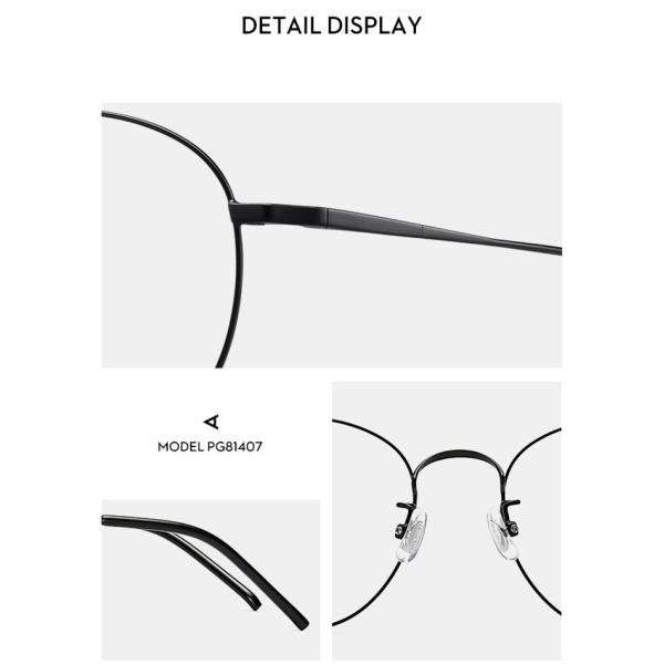 Рамки Eyeglasses металла людей женщин на круглый объектив 81407 B1/B2