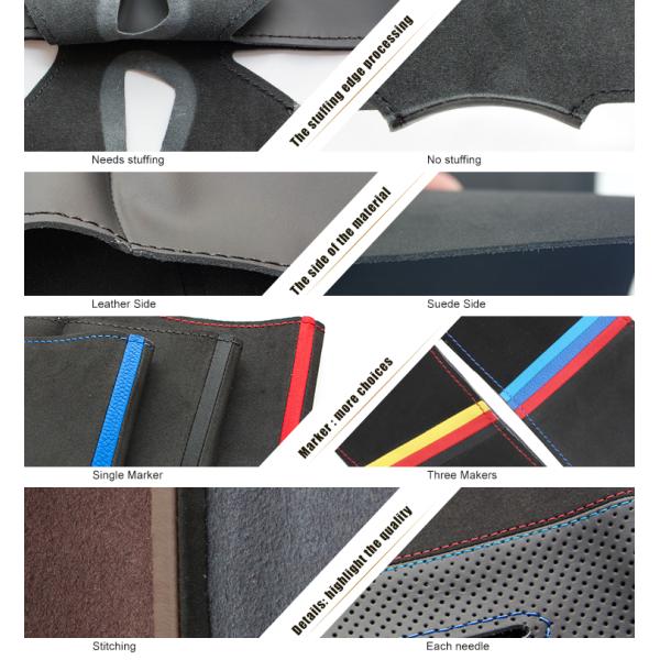 Custom Hand Sewing Leather Steering Wheel Cover for Dodge RAM 1500 3500 2013 2014 2015 2016 2017 2018