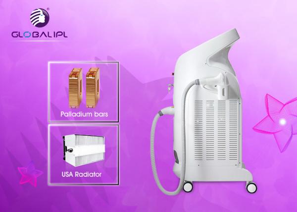 Professional Vertical 755 / 808 / 1064nm Diode Laser Hair Removal Machine 10 Million Lifetime