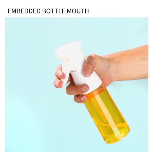 Oil and Vinegar Dispenser for BBQ Kitchen Accessories Cooking Tools in White Glass