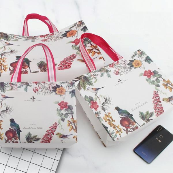 Fashion Logo Printed Laminated Non Woven Carry Bags , Non Woven Shopping Bag