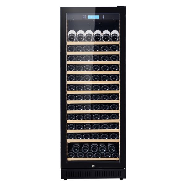 Single Zone Kitchen Wine Cooler with Digital Display, LED Lighting and Solid Wood Construction