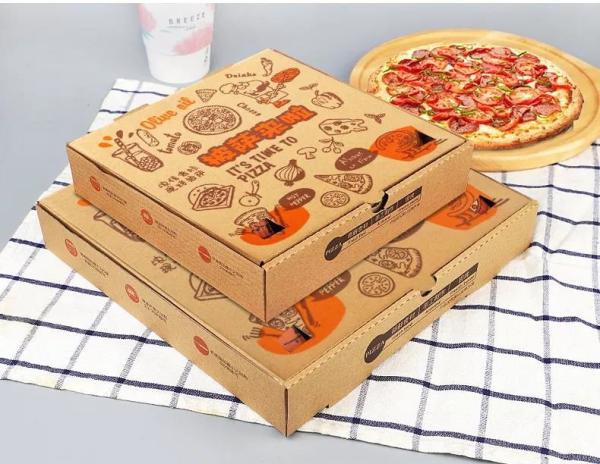 CMYK Corrugated Packaging Box 12 Inch  Cardboard Reusable Pizza Box