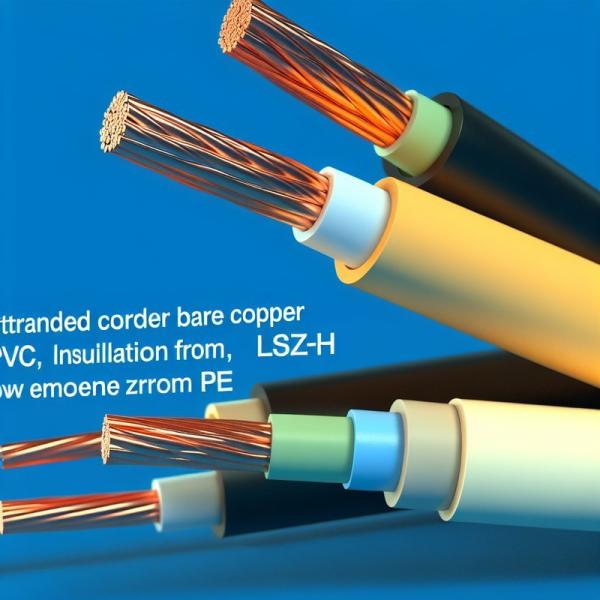 Stranded Bare Copper Medium Voltage Power Cables PVC LSZH PE