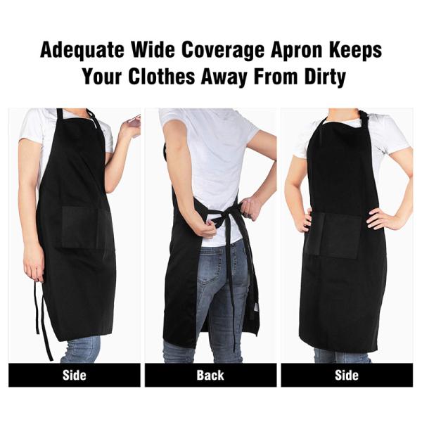 Uniform Fabric Type Custom Logo Waterproof Chef Kitchen Apron for Cafe Restaurants Cooking