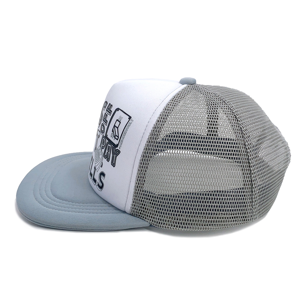 Foam Mesh 5 Panel Trucker Hat Structured Outdoor Unisex Flat Brim Snapback