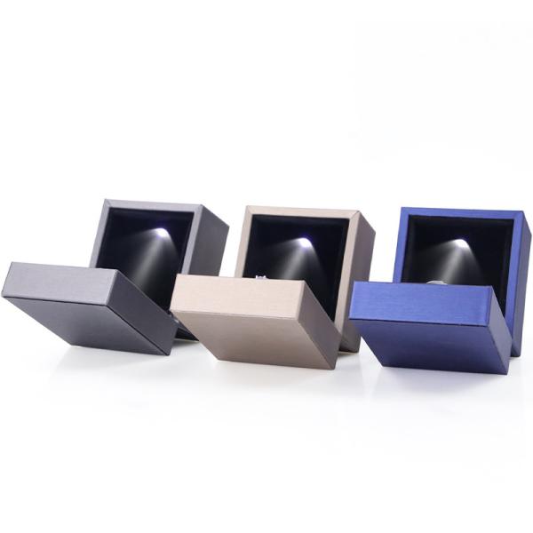 Hanhong Custom Logo Faux Leather Velvet Jewelry Box for Earrings Bracelet Necklace Ring