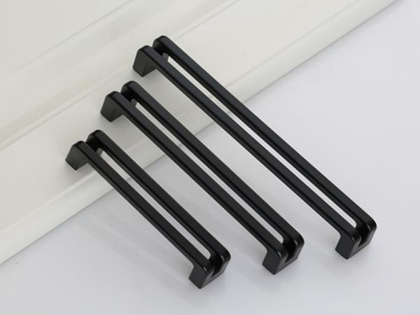 Matter Black Kitchen Cabinet Handles  American Hollow Design Zinc Drawer pulls 160mm  Chrome Drawer Pulls