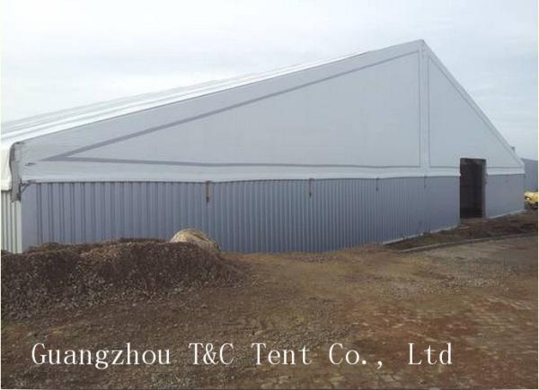 Outside Large Warehouse Tent Available Interior Space For Goods Storage