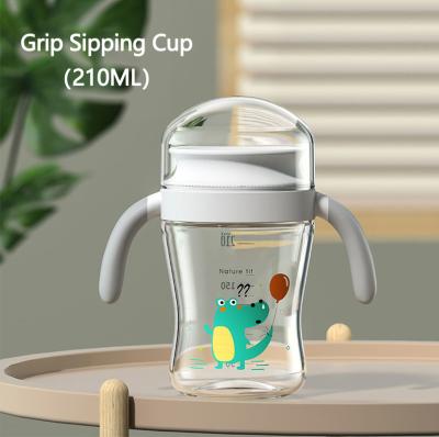 Cartoon Baby Breast Drinking Cup OEM ODM Print Pattern Spouted Feeding Cup For Milk