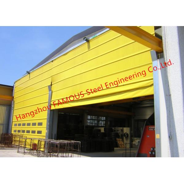 Rapid Fold Up Pack Doors For Factory Crane Doors Large Opening PVC Stacking Doors