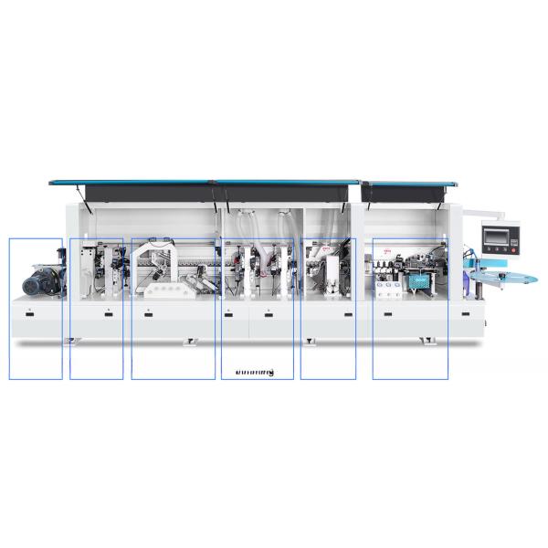 Máquina automática de banda de borde de PVC con doble recorte y recorte de esquinas de pre fresado