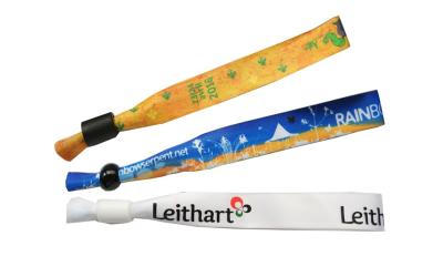Colorful Cloth Event Wristbands , Personalised Fabric Wristbands Light Weight