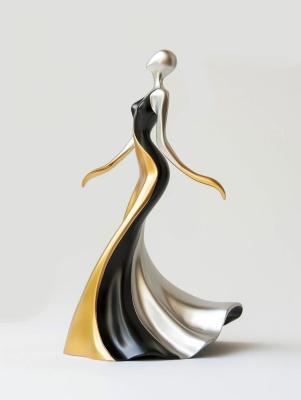 NextTOP Simples Glamour Silhueta Dançante Escultura de Metal Hotel Villa Showpiece