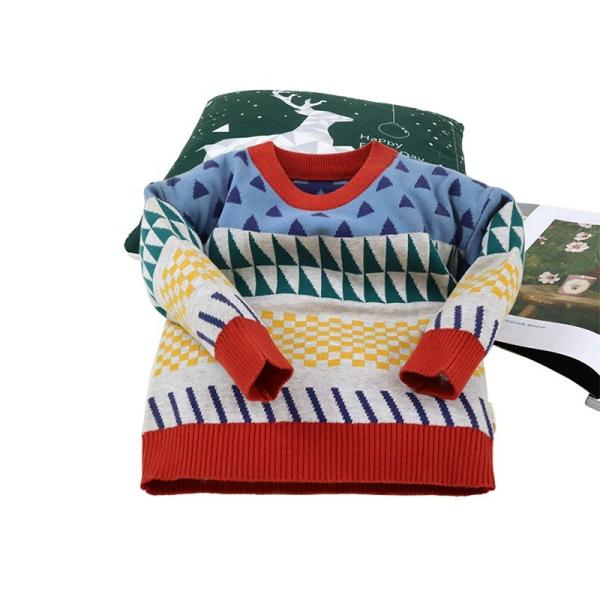 Children's Jacquard Pattern Kid Knitted baby pullover sweater