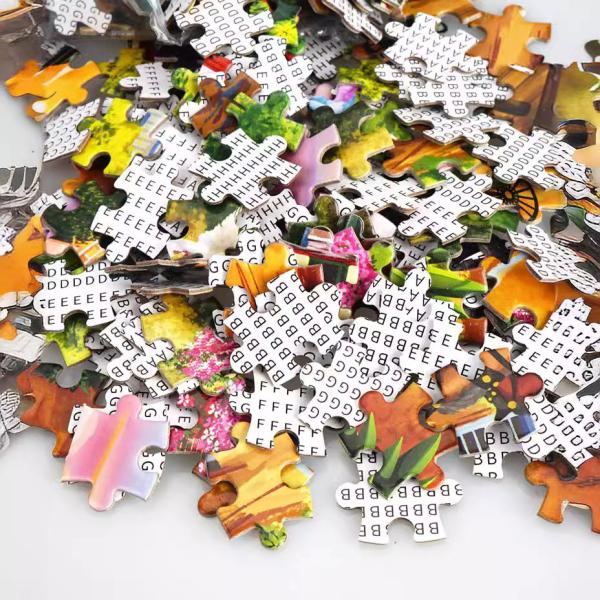 Unisex Paper Floor Puzzle for Kids Oil Painting Jigsaw Puzzle Cultivating Recognition