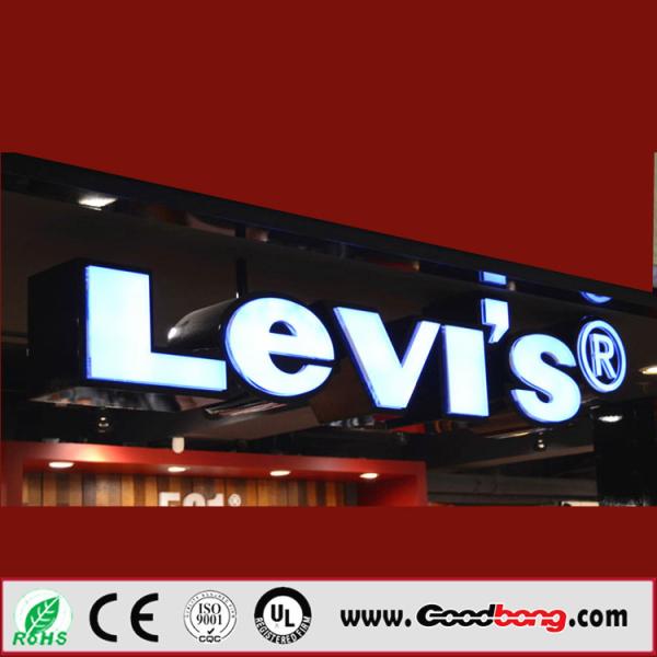 led lighting waterproof led advertising outdoor 3d hanging sign board