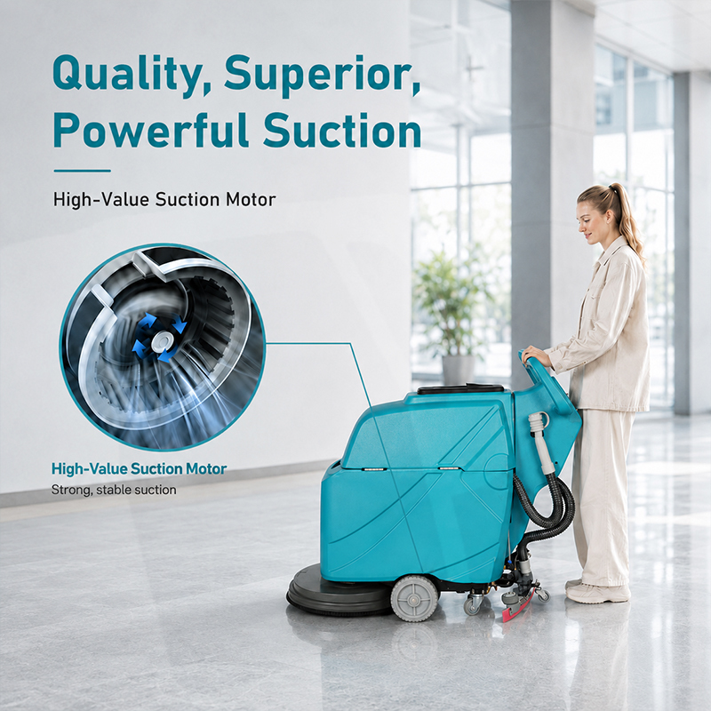 200AH Lithium Battery Walk-behind Floor Cleaning Machine Industrial Floor Scrubber Mop Wiper Machine
