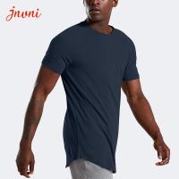 Le short bien ajusté de muscle de T-shirt du muscle des hommes de mélange de coton gainent le T-shirts des hommes