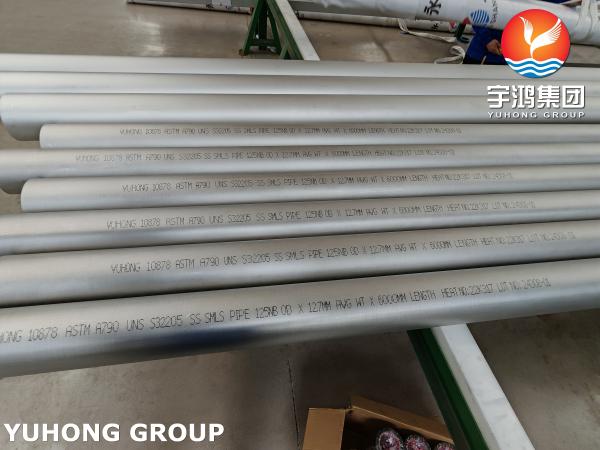 Tuyau en acier inoxydable duplex ASTM A790 S32205 pour l'industrie pétrolière et gazière